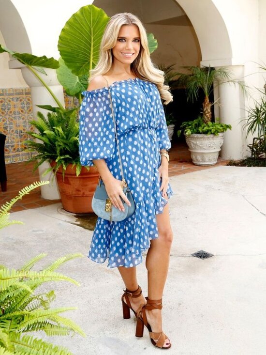 Diane von Furstenberg DVF Camila Two Hi-Low Silk Chiffon Dot Batik Dress, Size 8 - Picture 4 of 15